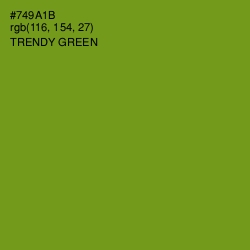 #749A1B - Trendy Green Color Image
